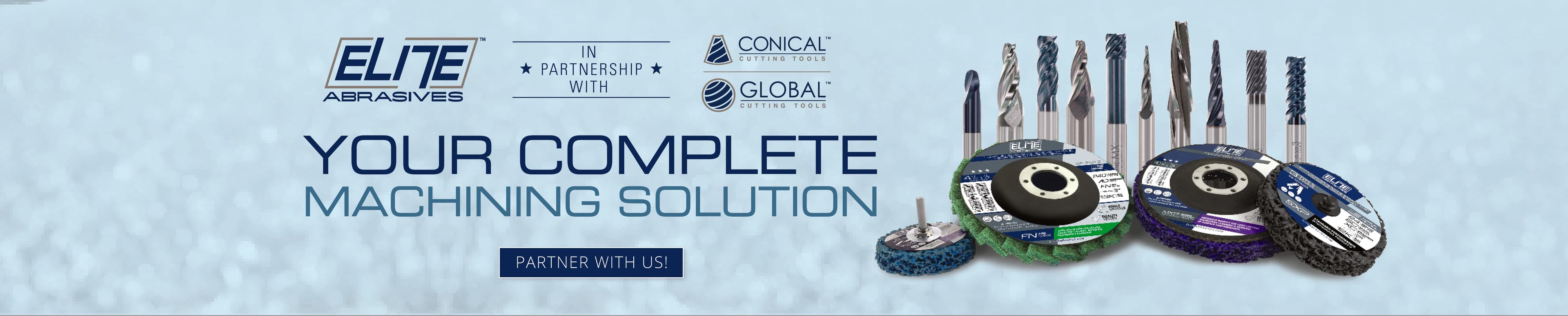 Elite Abrasives product marketing campaign banner