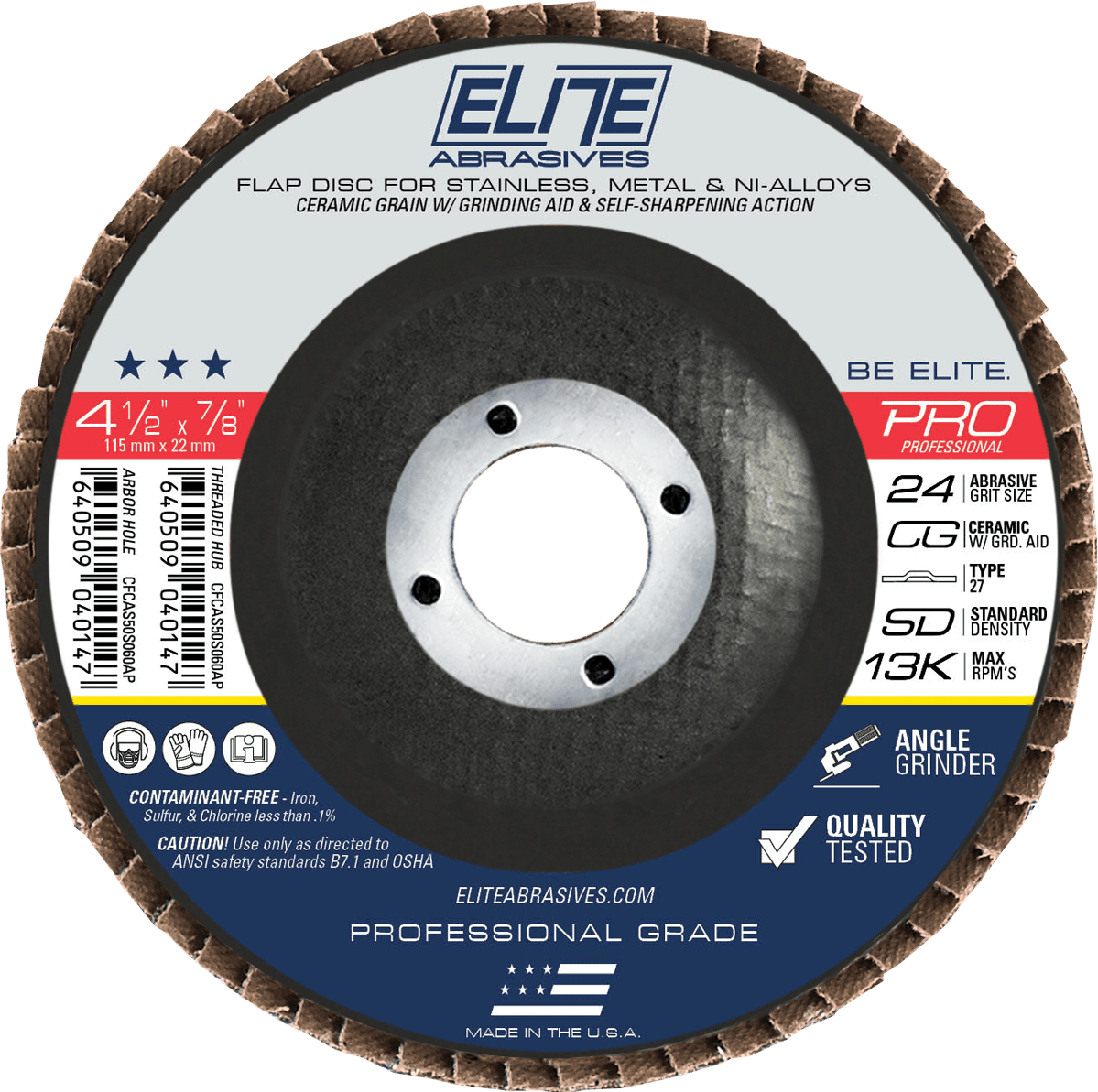 Elite Abrasives product label system