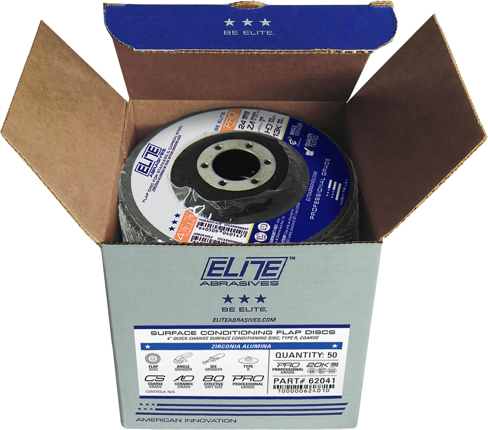 Elite Abrasives product packaging