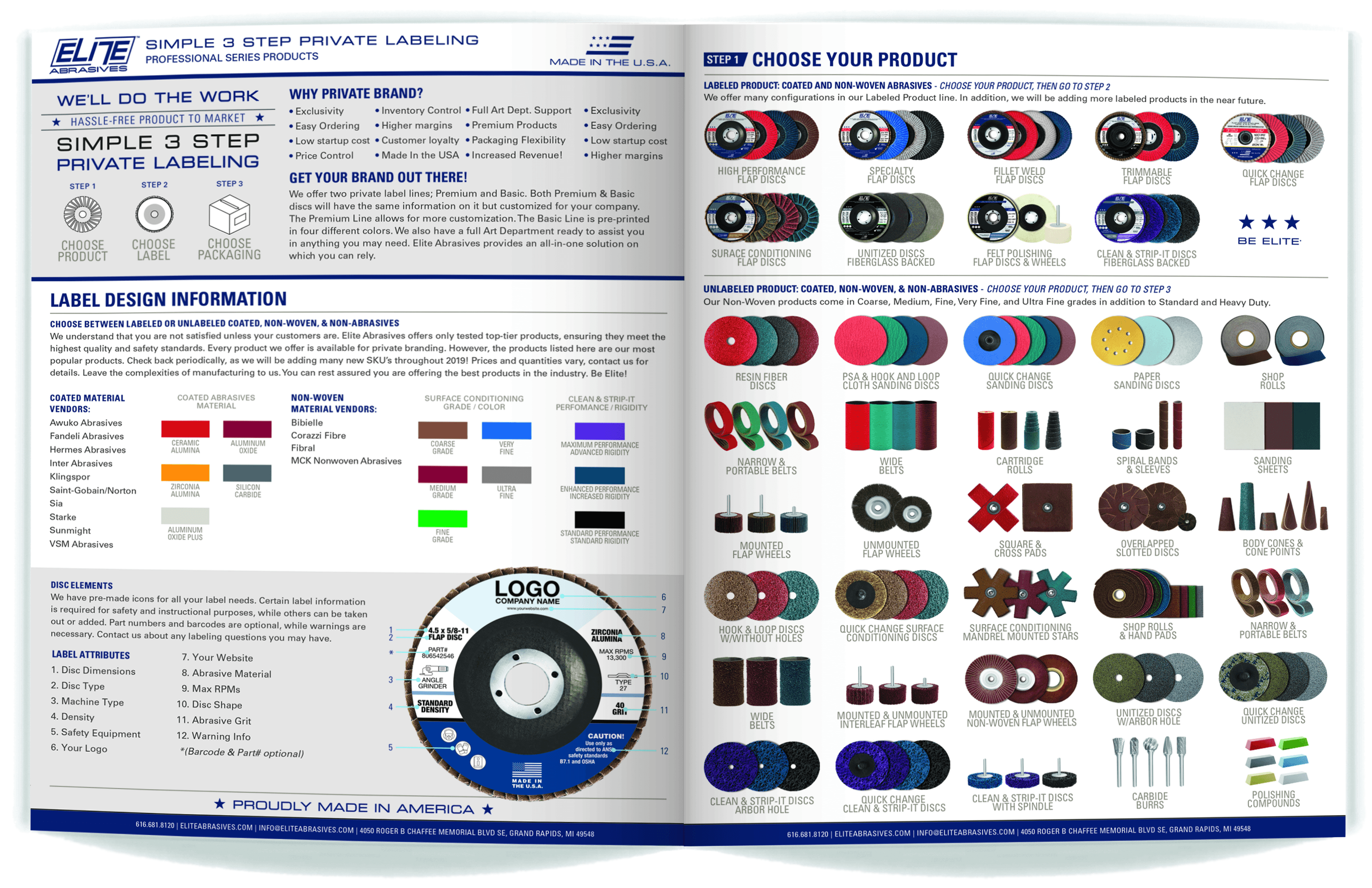 Elite Abrasives product line card