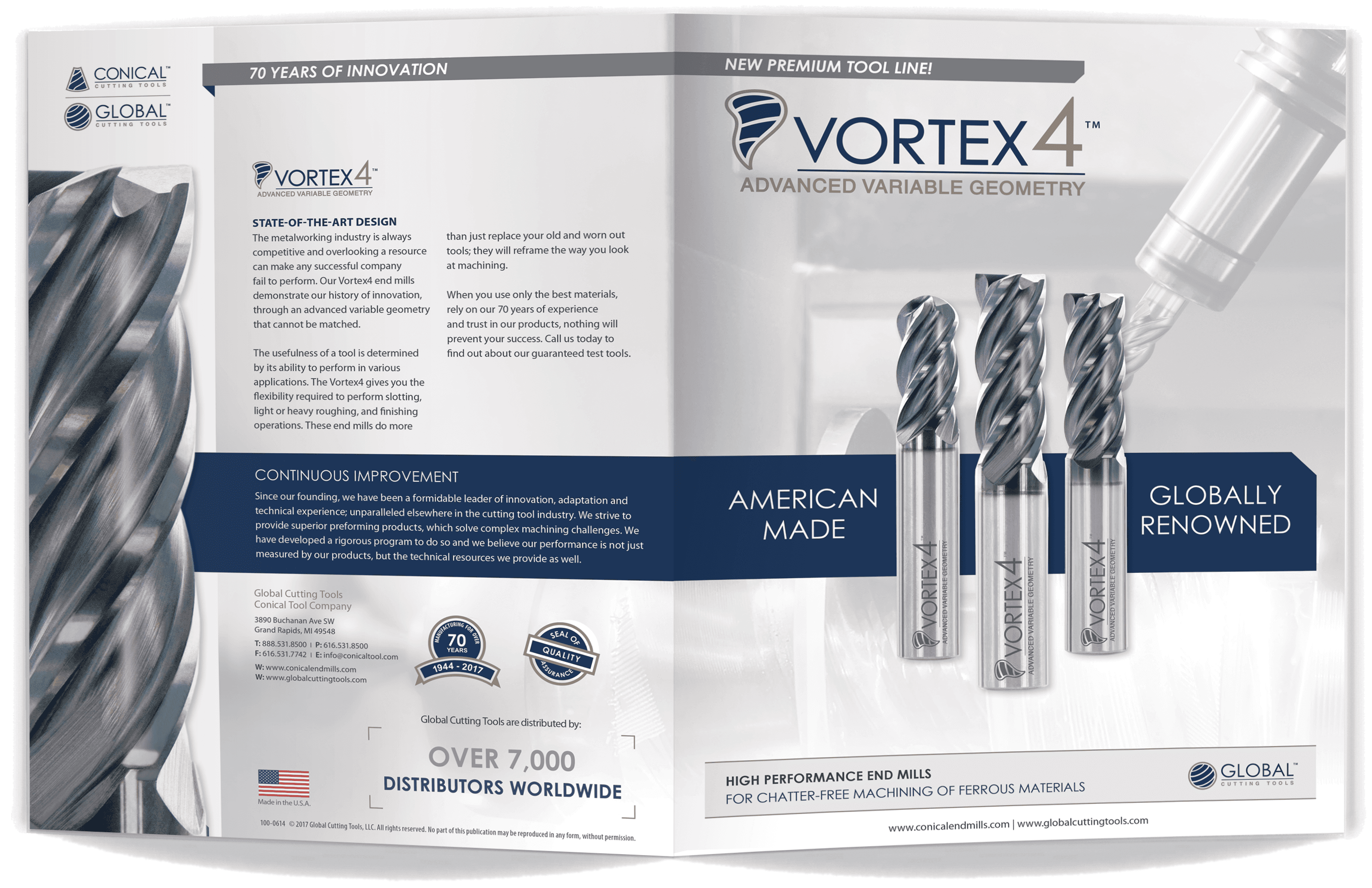 Global Cutting Tools Vortex4 product literature