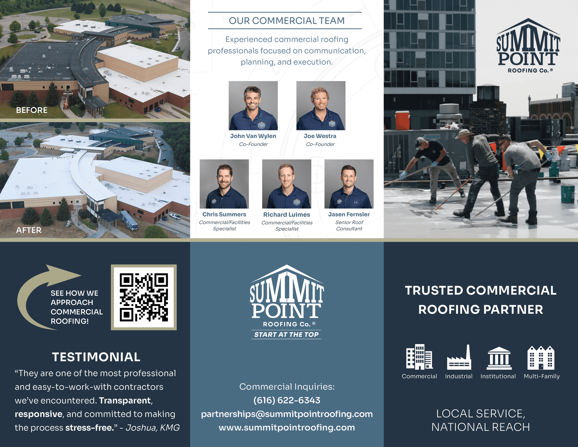 Summit Point Roofing print and digital marketing campaign