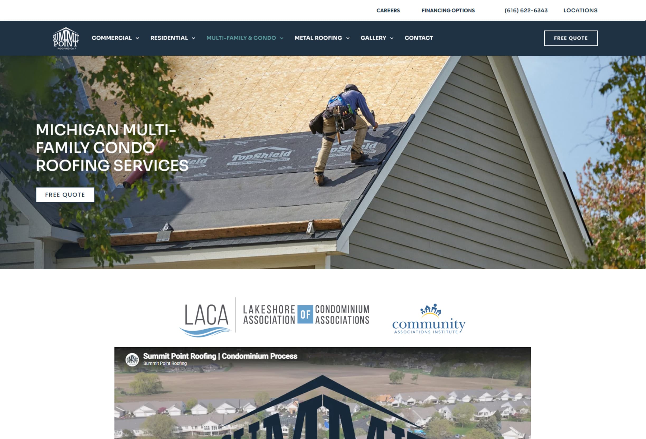 Summit Point Roofing digital content example