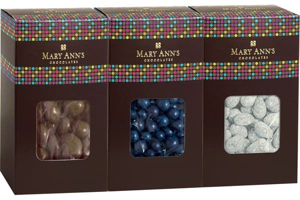 Mary Ann's Chocolates boxed chocolate packaging