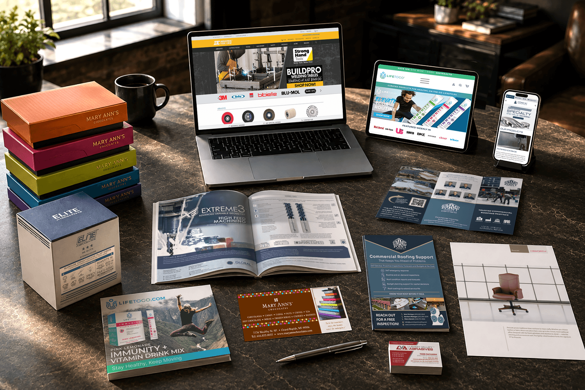 Conical catalog spreads